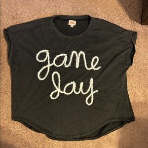 Grey 'Game Day' Graphic Tee